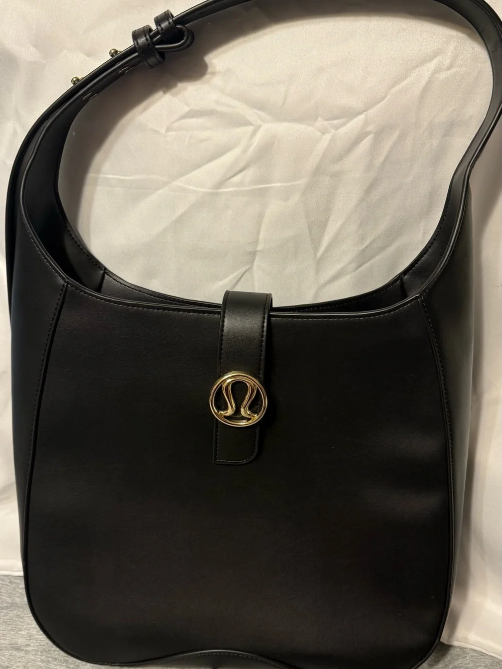 lululemon Black Leather Alternative 8L Shoulder Bag